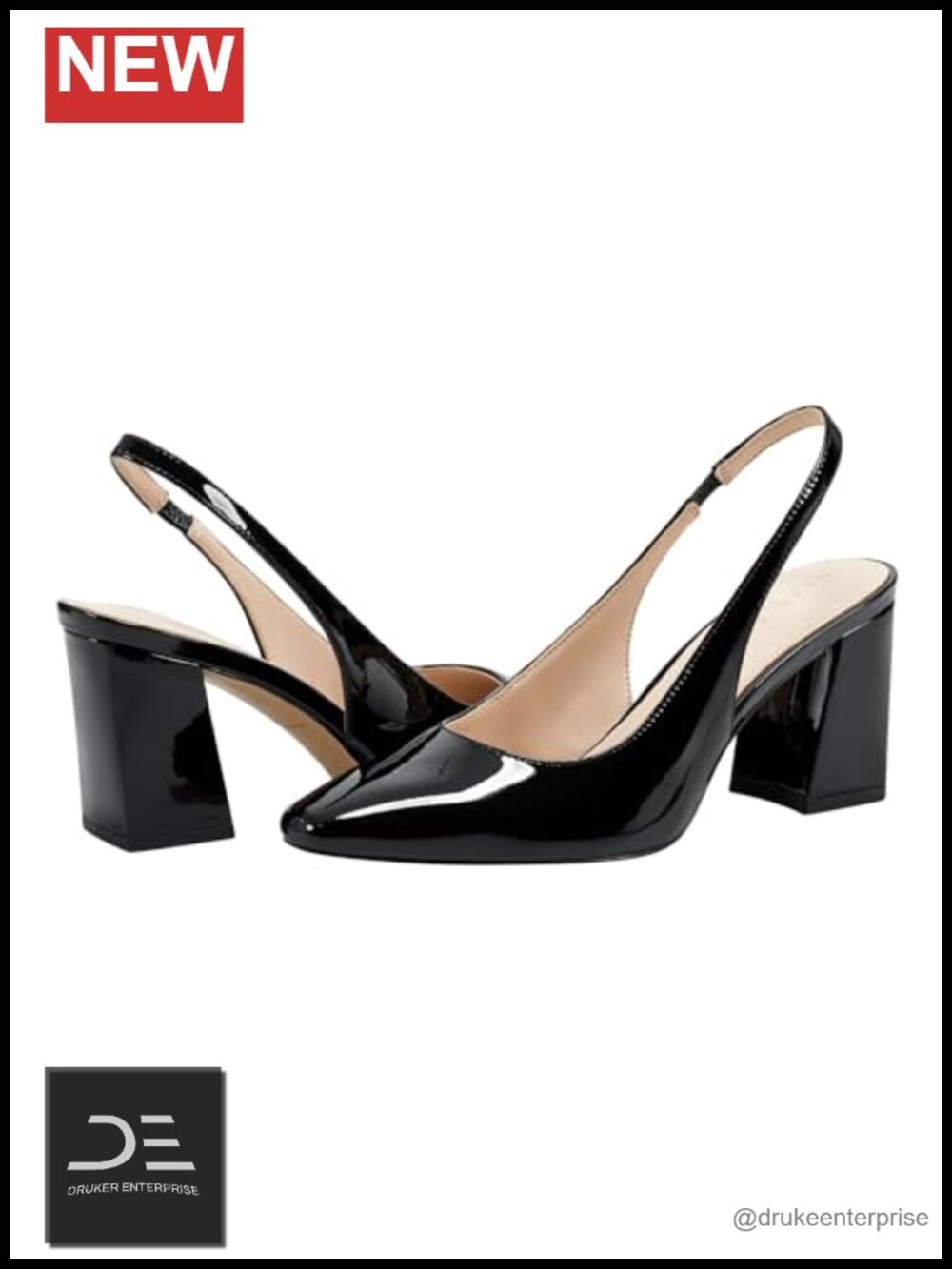 Marc Fisher LTD Valinda Slingback Block Heel Pumps Leather